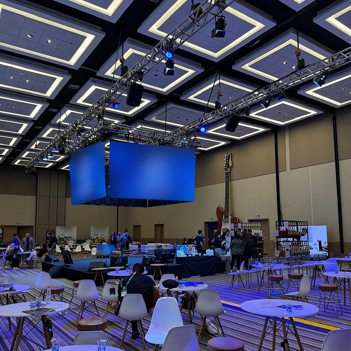 LED suspenso em convenção de marca quadrado